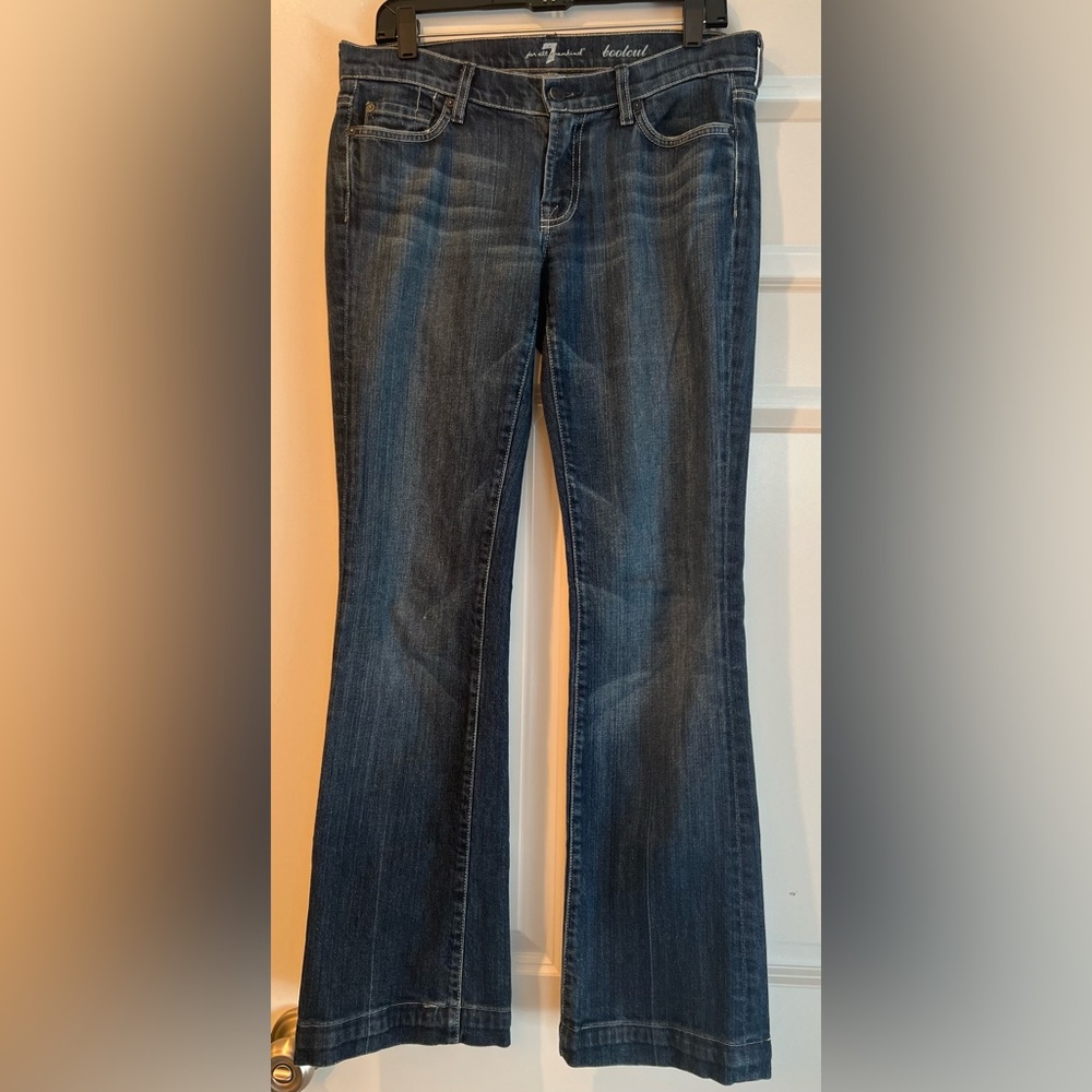 7 for all mankind bootcut blue jeans